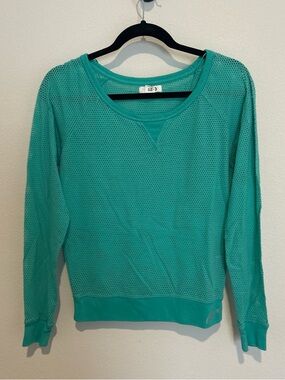 Aero Teal Mesh Long Sleeve Shirt